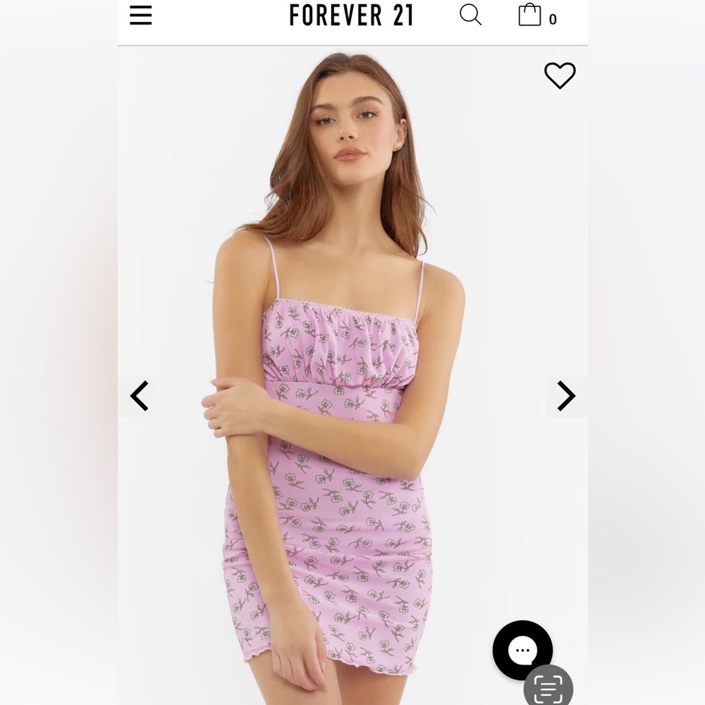 Forever 21 pink floral mini dress